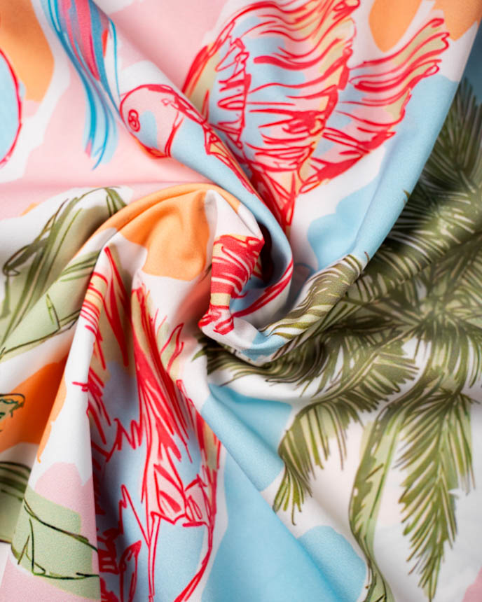 All-over Print Women's Simple Crop Hawaiian Shirt 