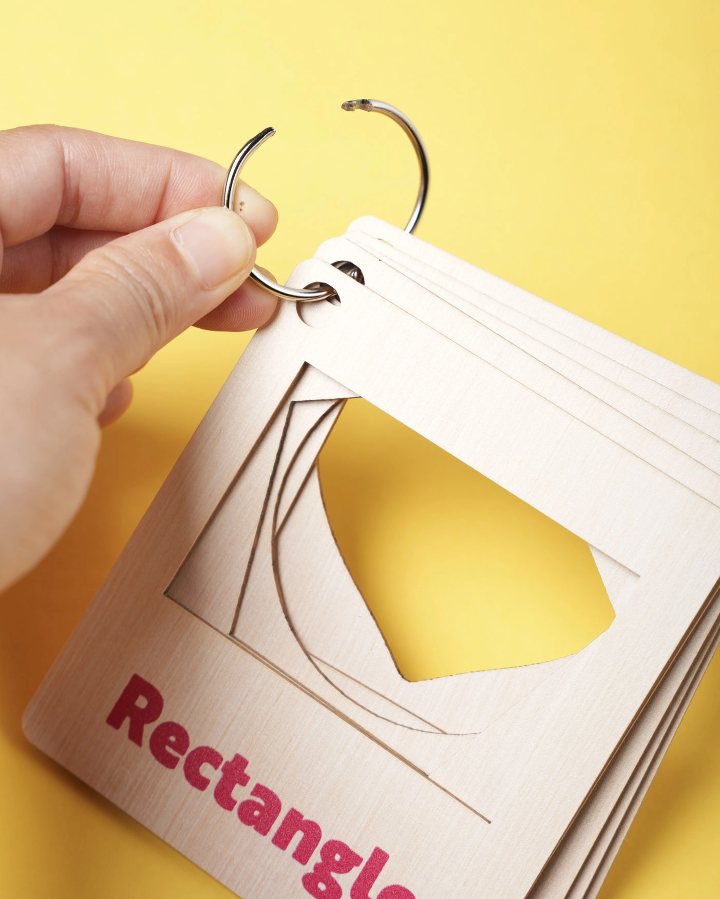 Custom Shape Wood Flash Card