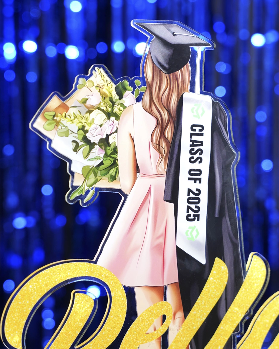 Custom Shape Acrylic Cake Topper