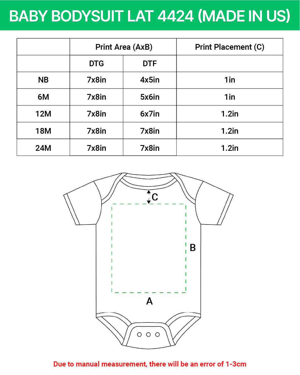 Baby Bodysuit LAT 4424 (Made in US)