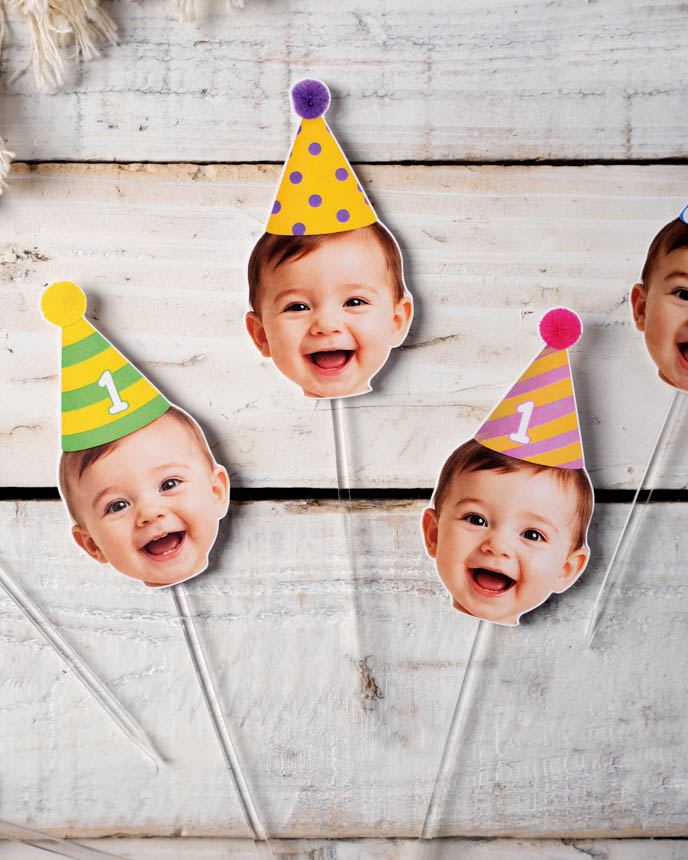 Custom Shape Paper Cupcake Topper