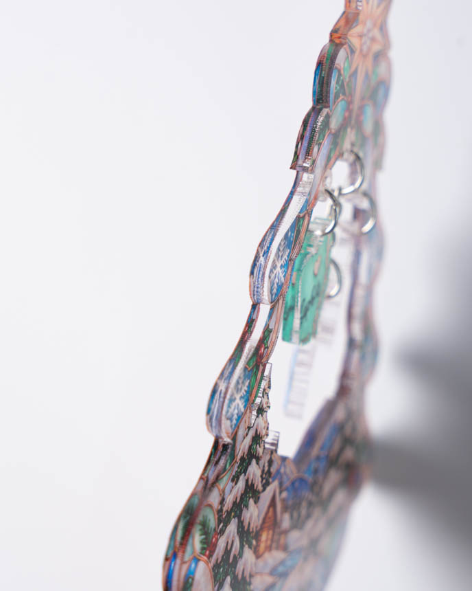 Custom Shape Acrylic Ornament With Multiple Charms