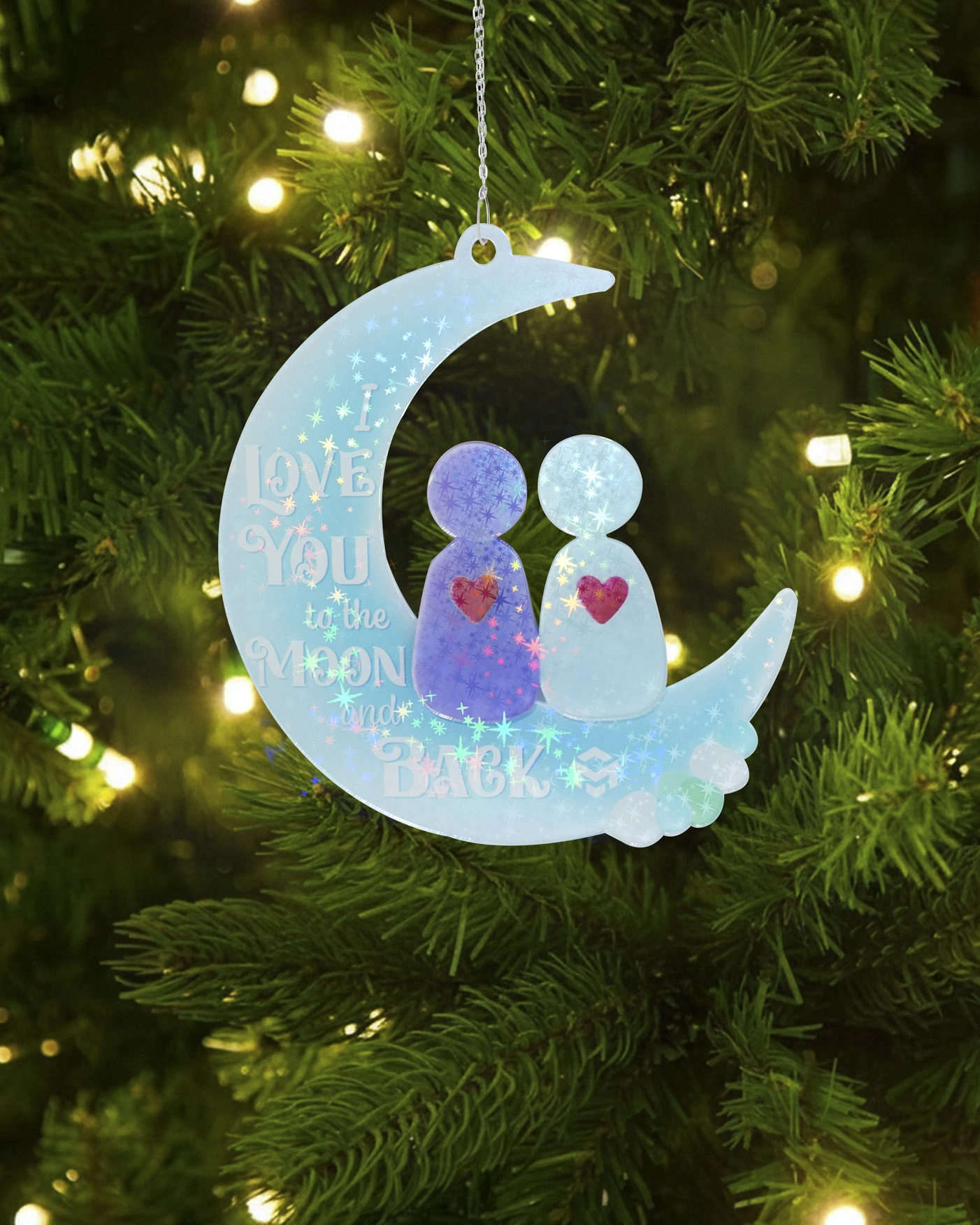 Custom Shape 2-Layer Hologram Ornament