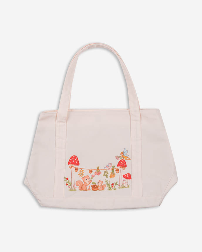 All-over Print Two-Tone Canvas Tote Bag