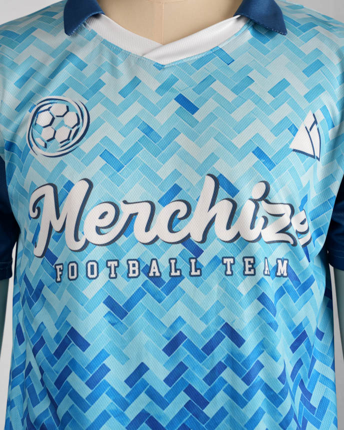 All-over Print Collared Football Jersey