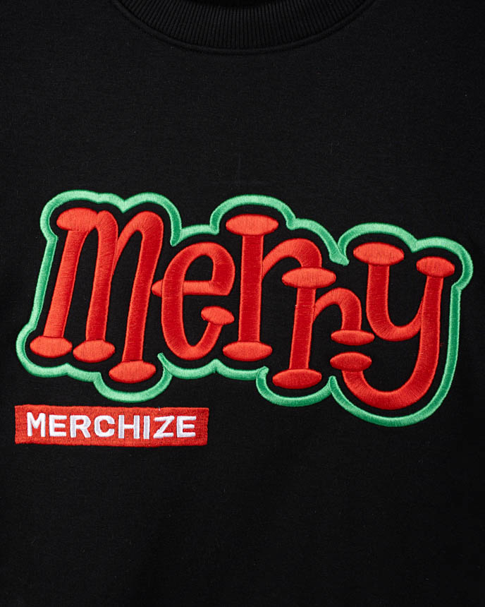 3D Puff Embroidered Lightweight Classic Unisex Sweatshirt 