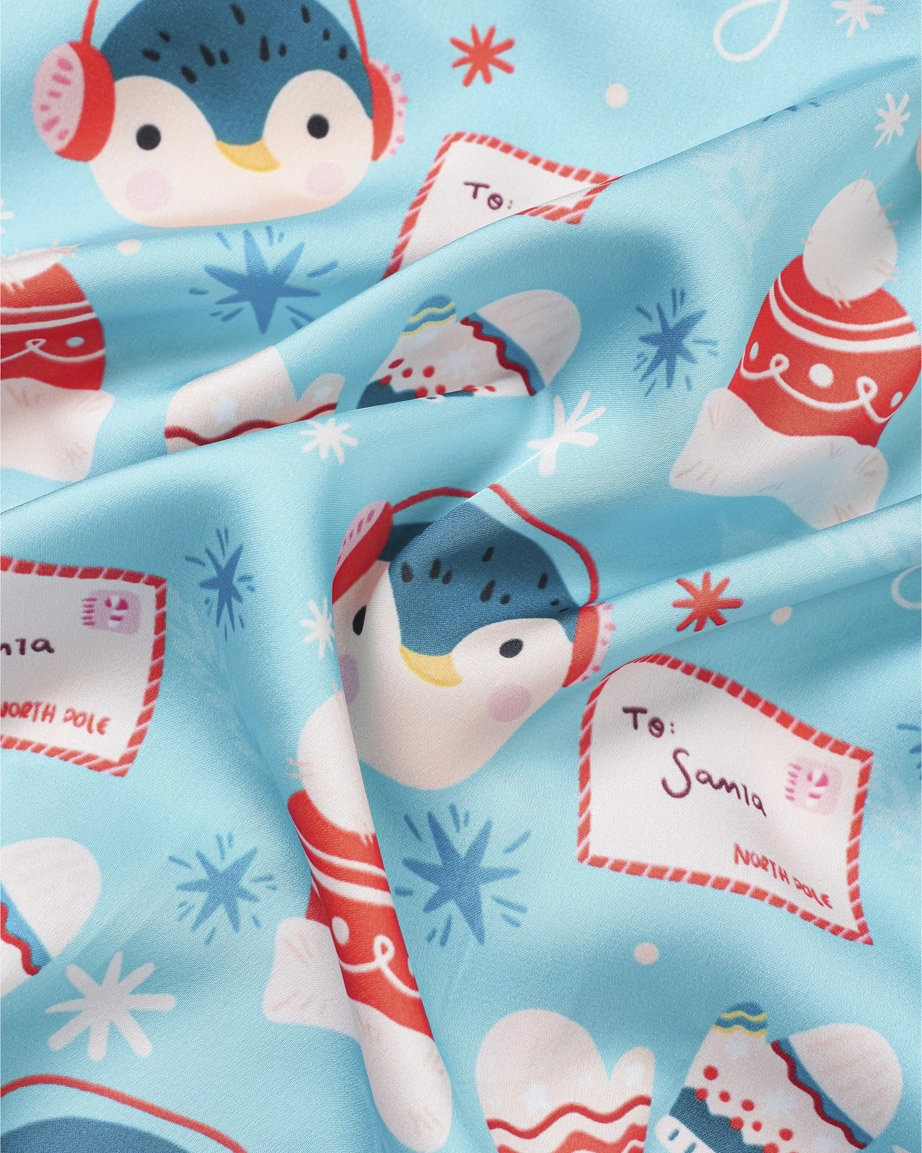 All-over Print Kid Satin Pajamas Set (No Pocket)