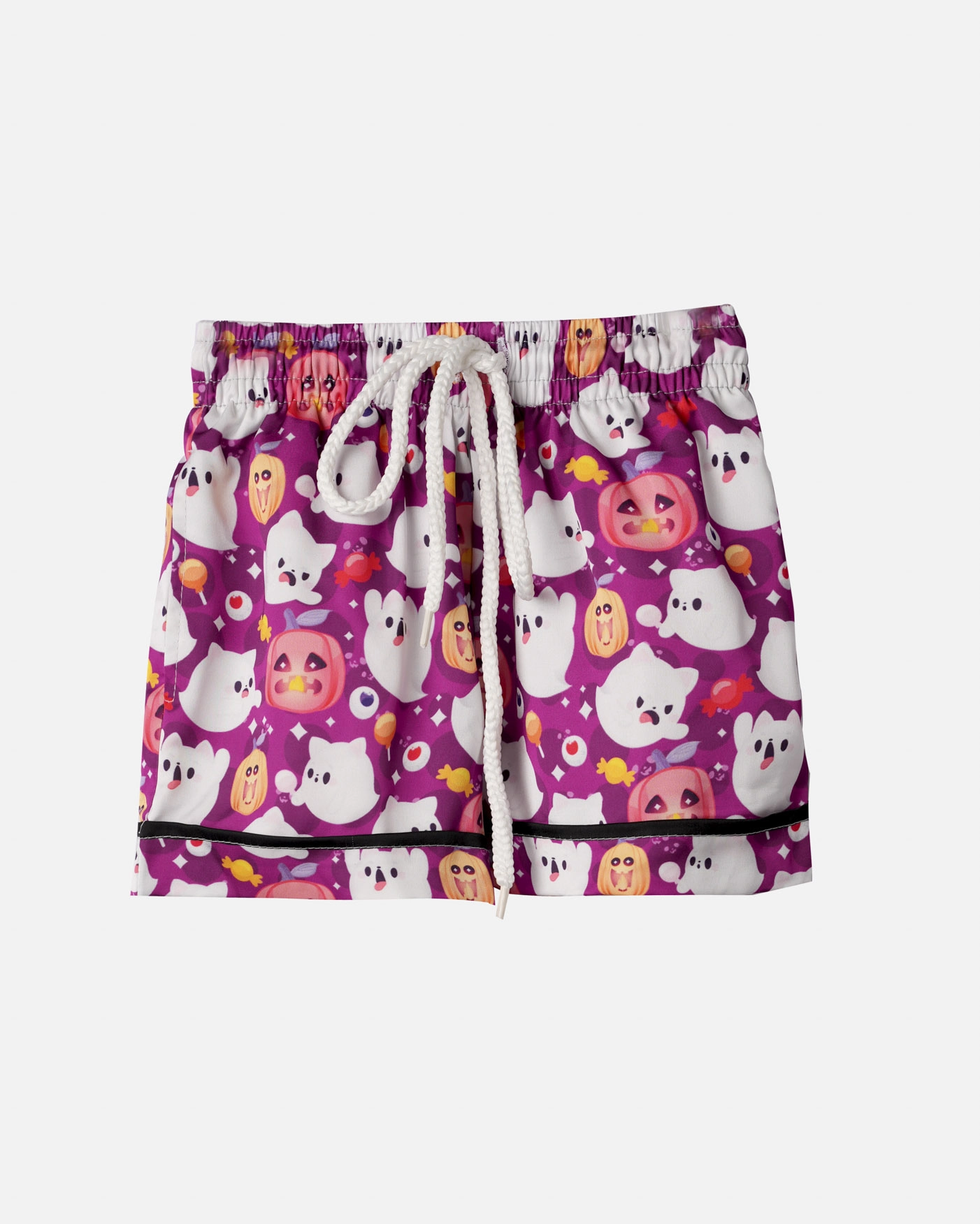 All-over Print Kid and Youth Satin Short-Sleeve Pajamas Set
