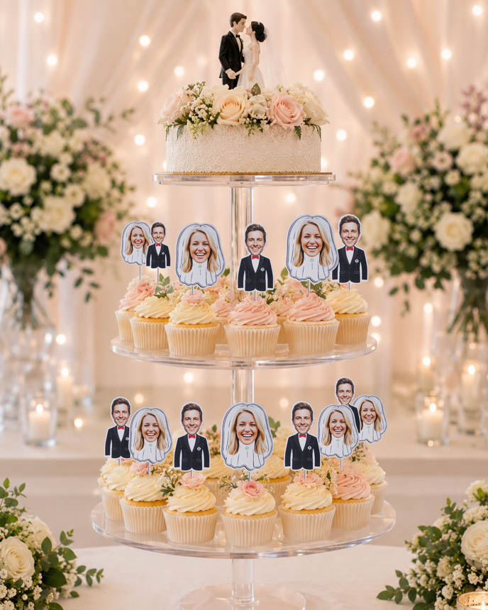 Custom Shape Paper Cupcake Topper