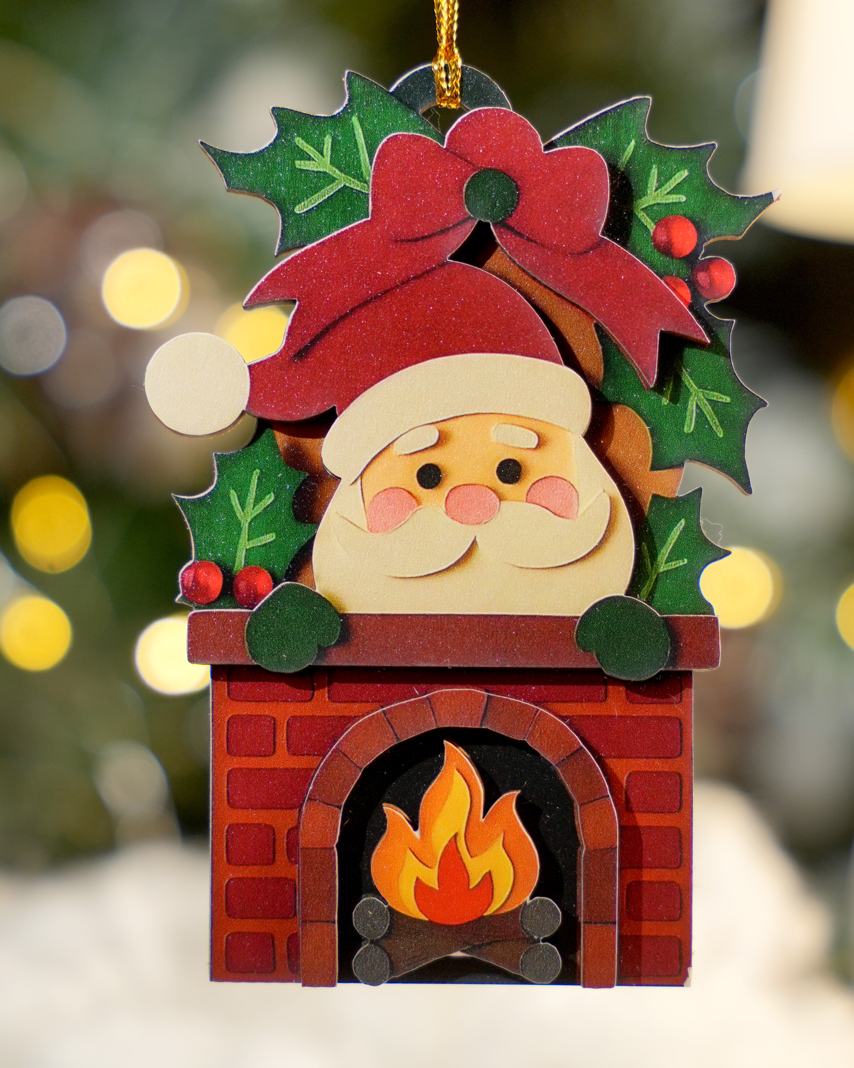 Custom Shape 3-Layered Wood Ornament