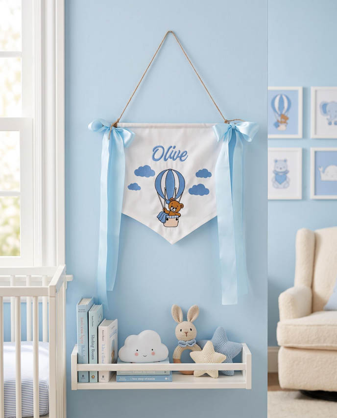 Embroidered Pennant Banner