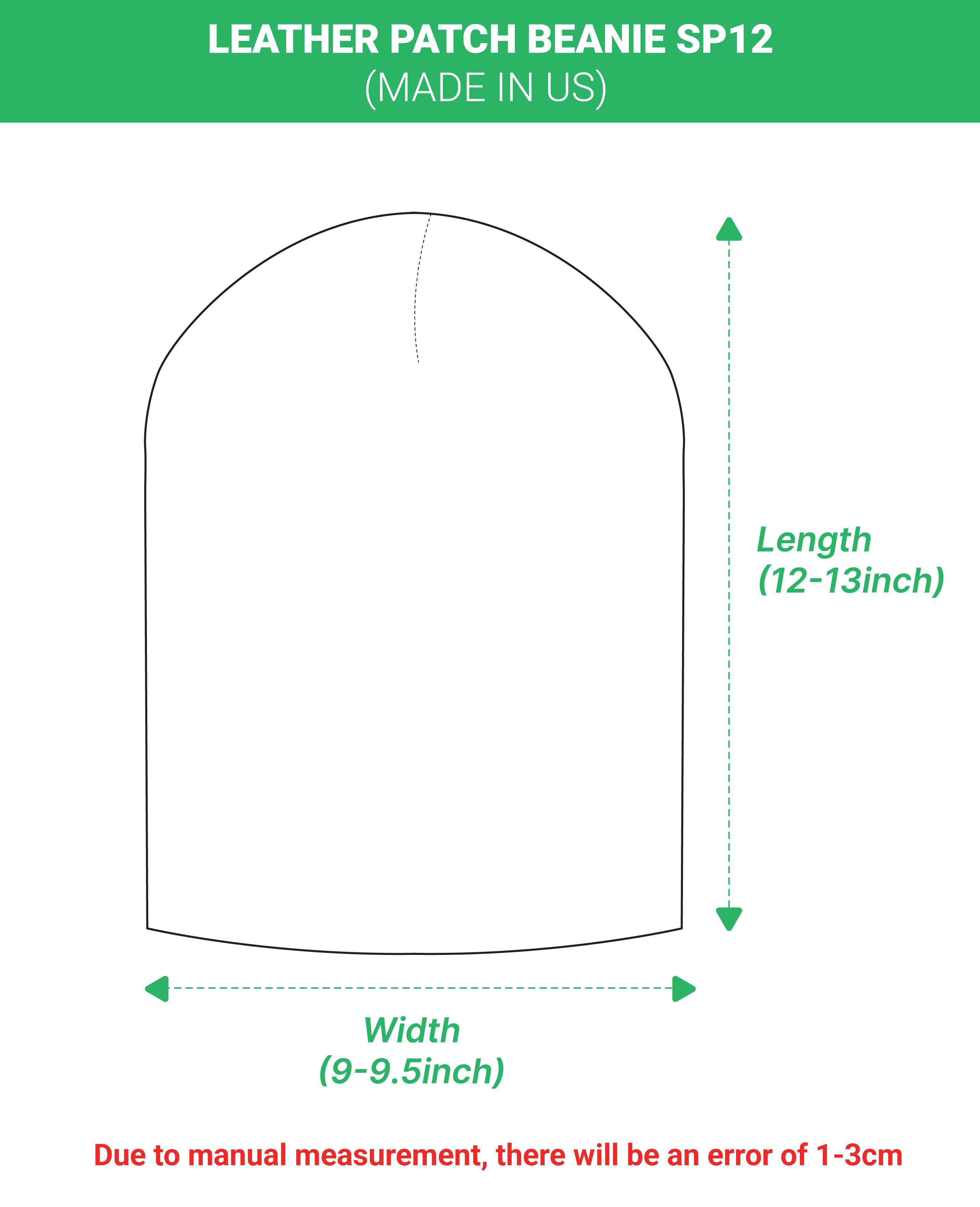 Engraved Leather Patch Beanie SP12 (Made in US) 