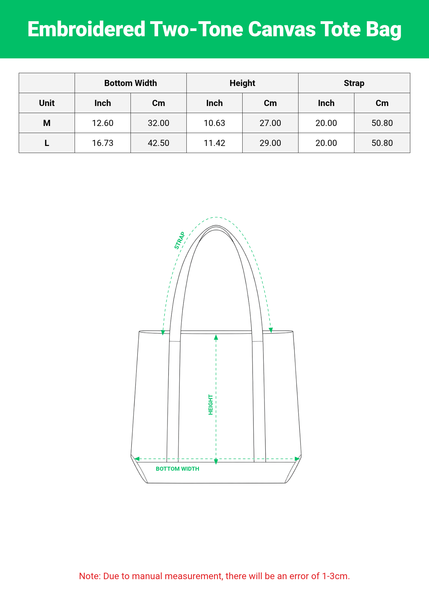 All-over Print Two-Tone Canvas Tote Bag