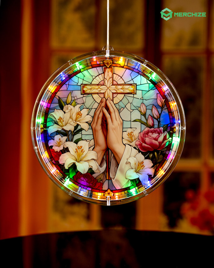 Acrylic LED Hanging Light Lamp (Circle Frame)