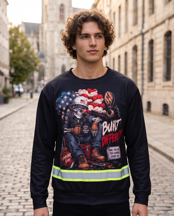 All-over Print Reflective Sweatshirt (Lightweight)