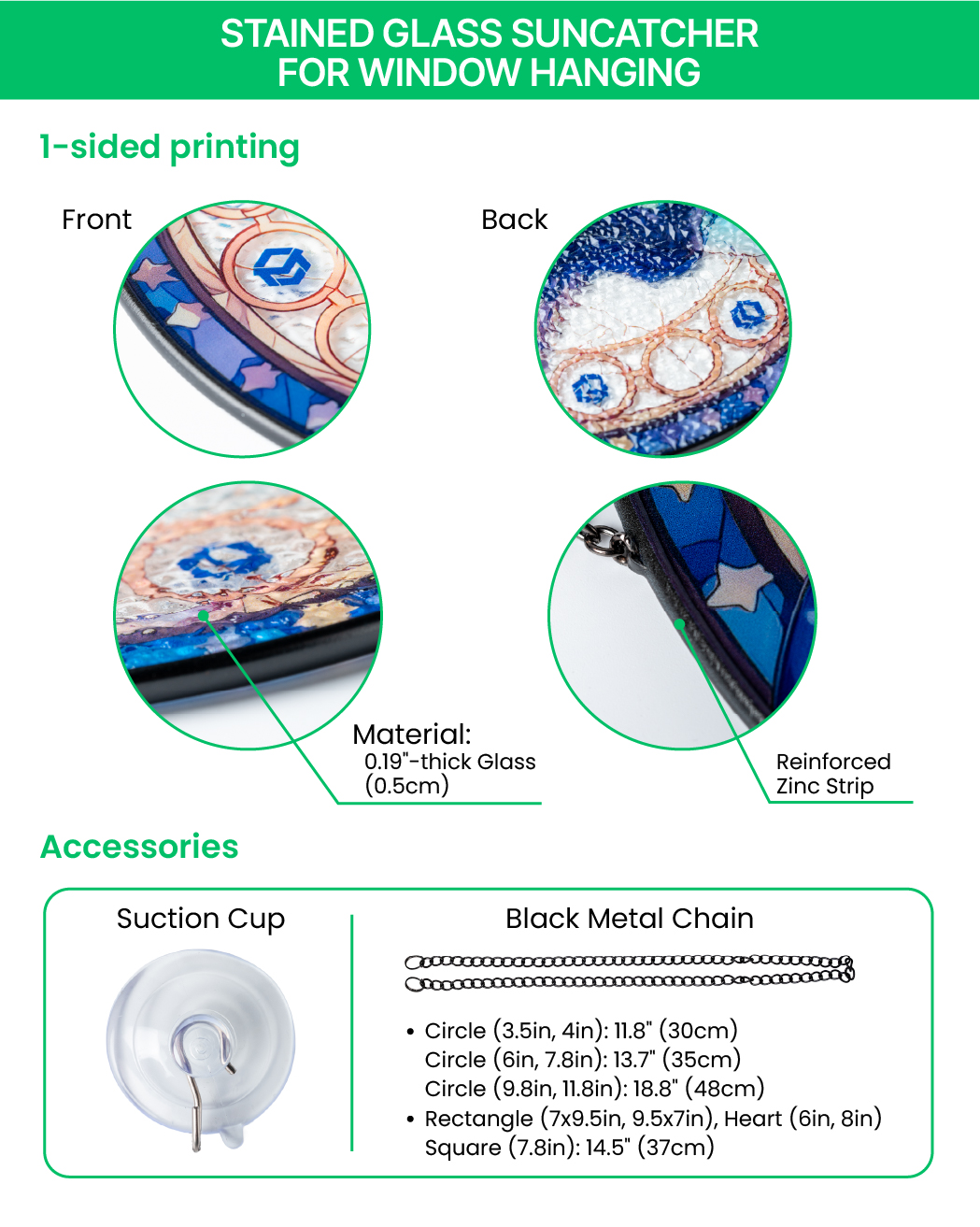Stained Glass Suncatcher for Window Hanging