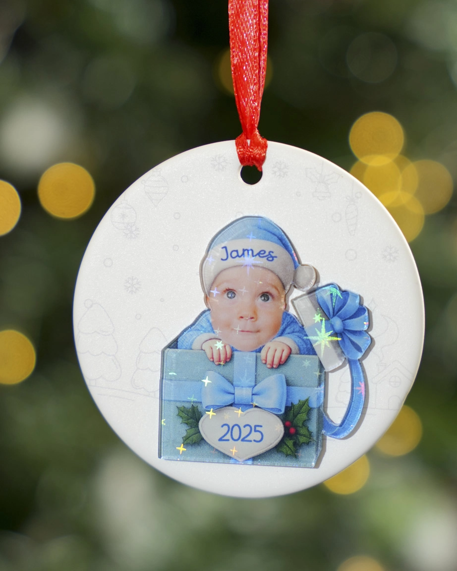 Ceramic and Hologram Ornament