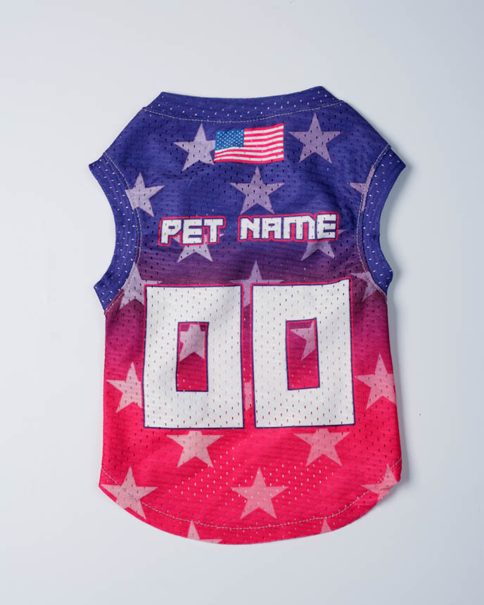 All-over Print Mesh Pet Soccer Jersey (Wide Shoulder)
