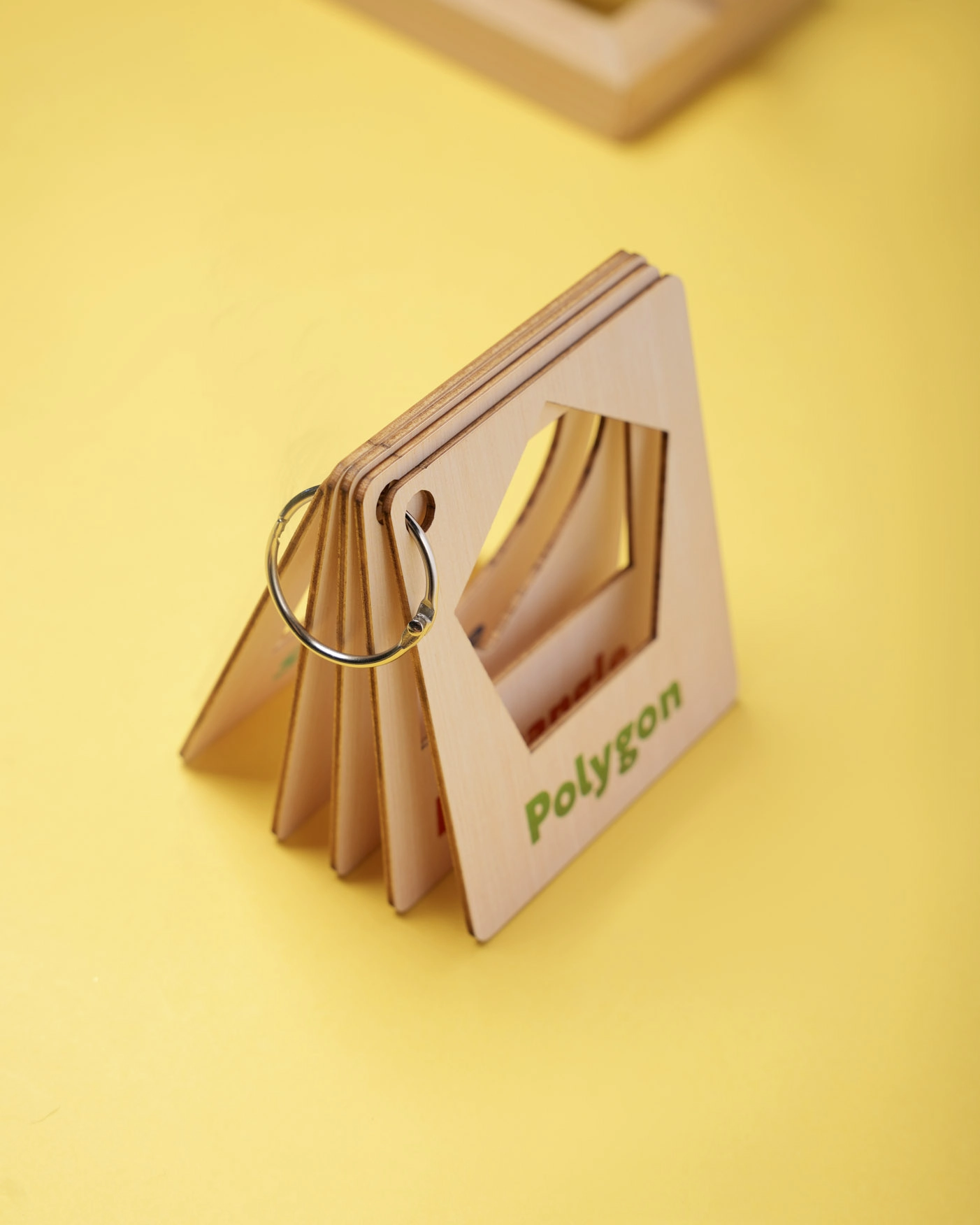 Custom Shape Wood Flash Card