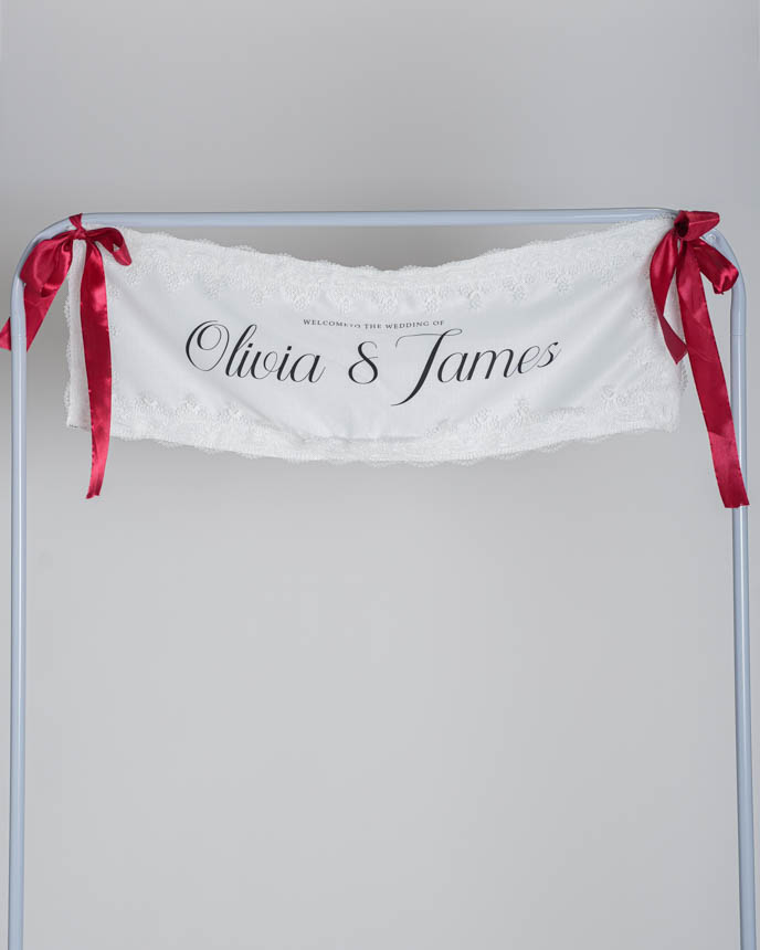 Linen Lace Welcome Banner