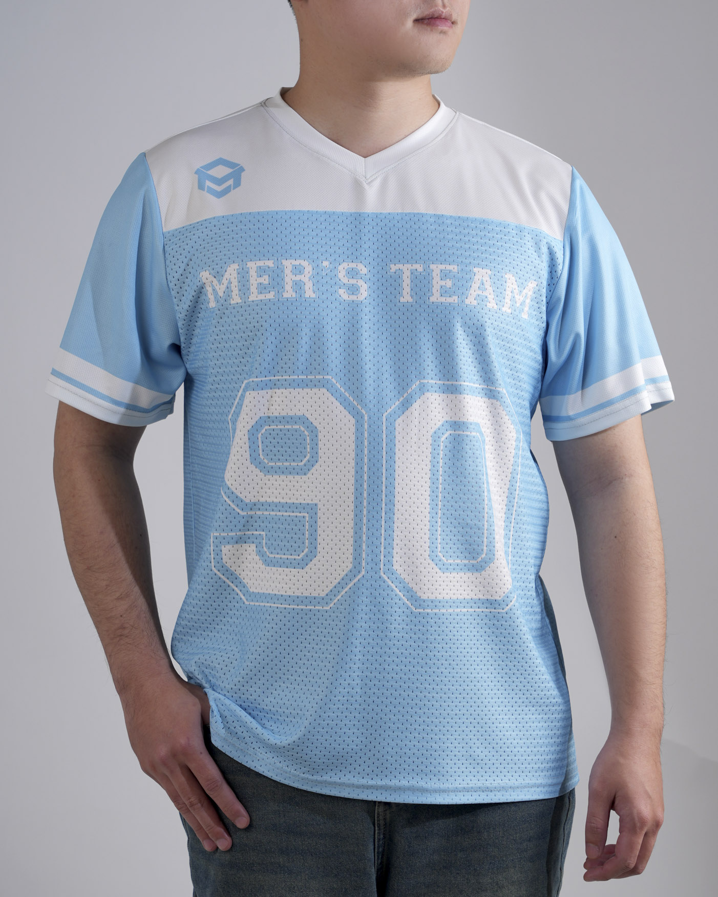All-over Print Hybrid Mesh Football Jersey