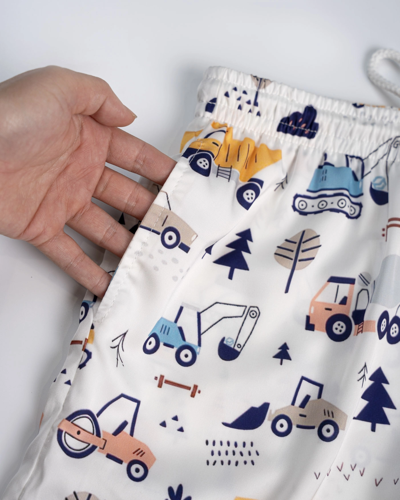 All-over Print Kid and Youth Satin Short-Sleeve Pajamas Set (No Pocket)