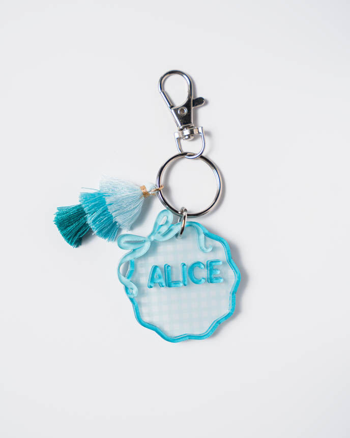Custom Shape 2-Layer Clear Acrylic Tag With Tassel