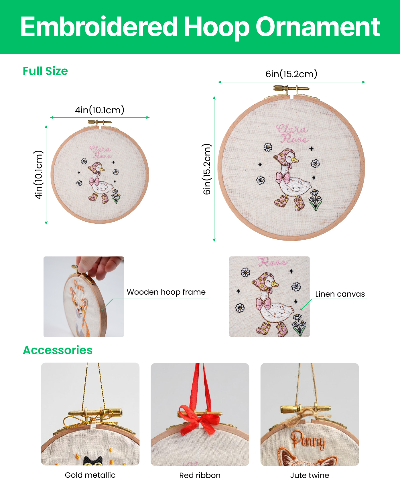 Embroidered Hoop Ornament