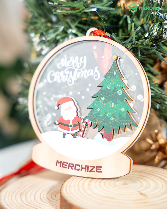 Custom Shape Wood and Acrylic Ornament - Print on Demand