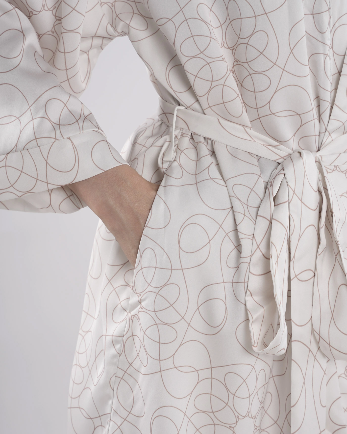 All-over Print Women's Satin Robe