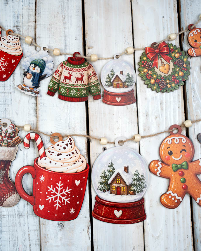 Custome Shape Wood Garland