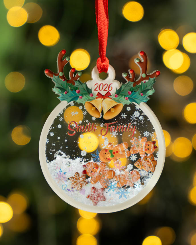 Custom Shape Glitter Shaker Ornament