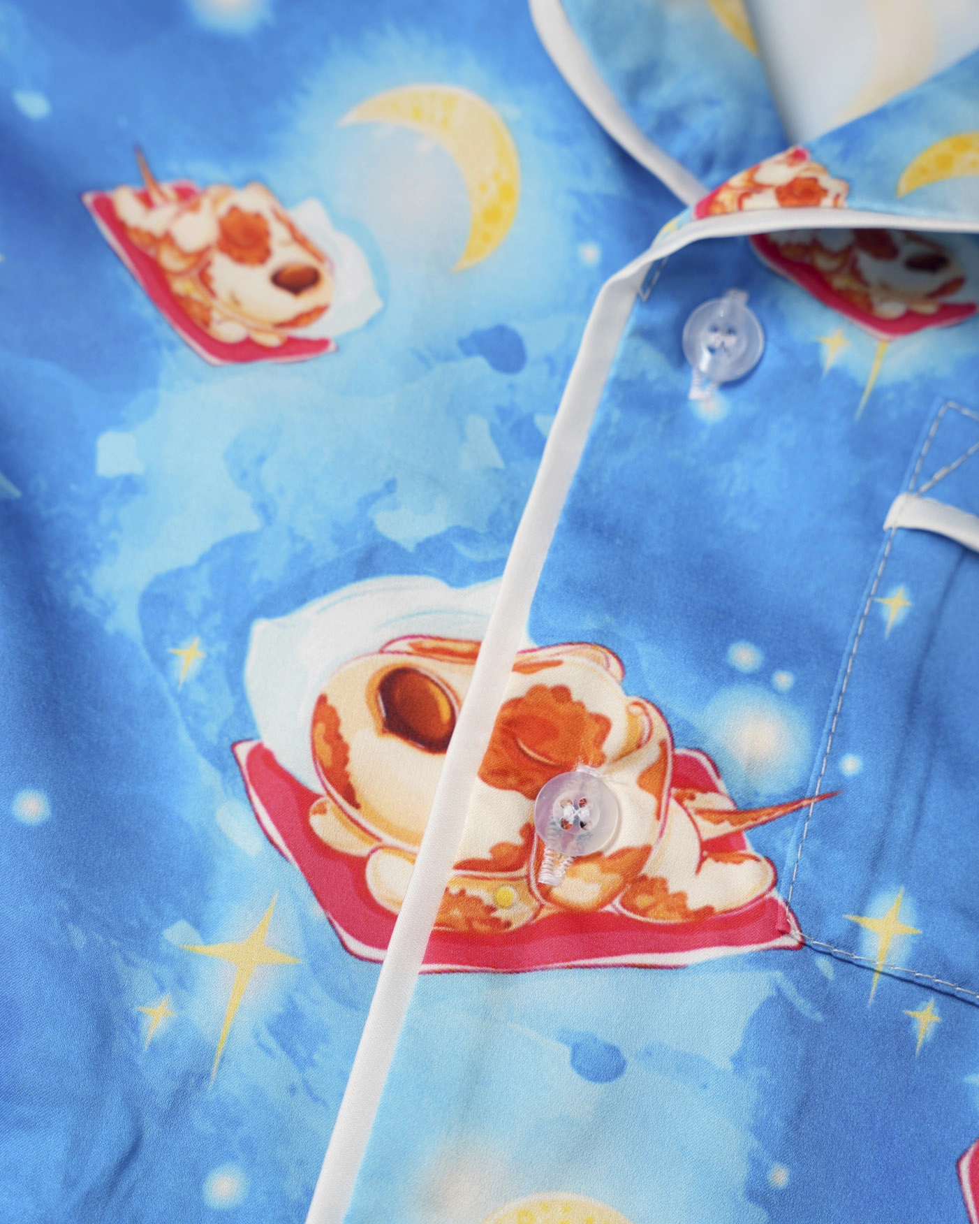 All-over Print Kid and Youth Satin Short-Sleeve Pajamas Set