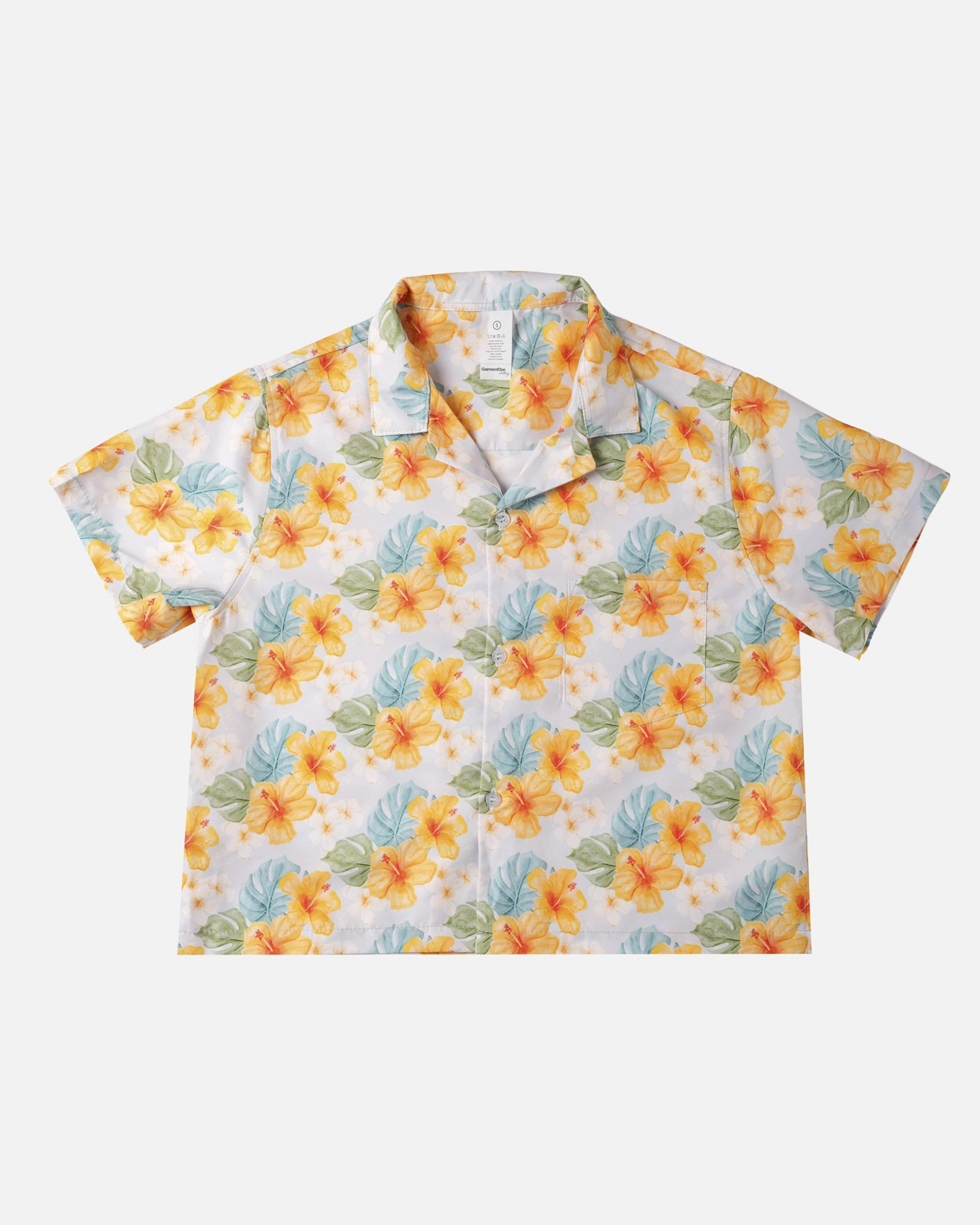All-over Print Womens' Crop Hawaiian Shirt