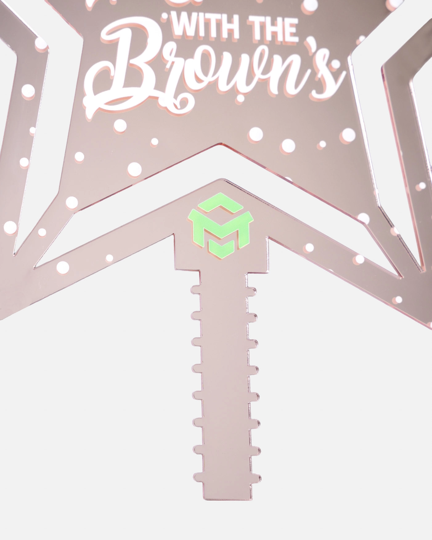 Custom Shape Acrylic Mirror Christmas Tree Topper