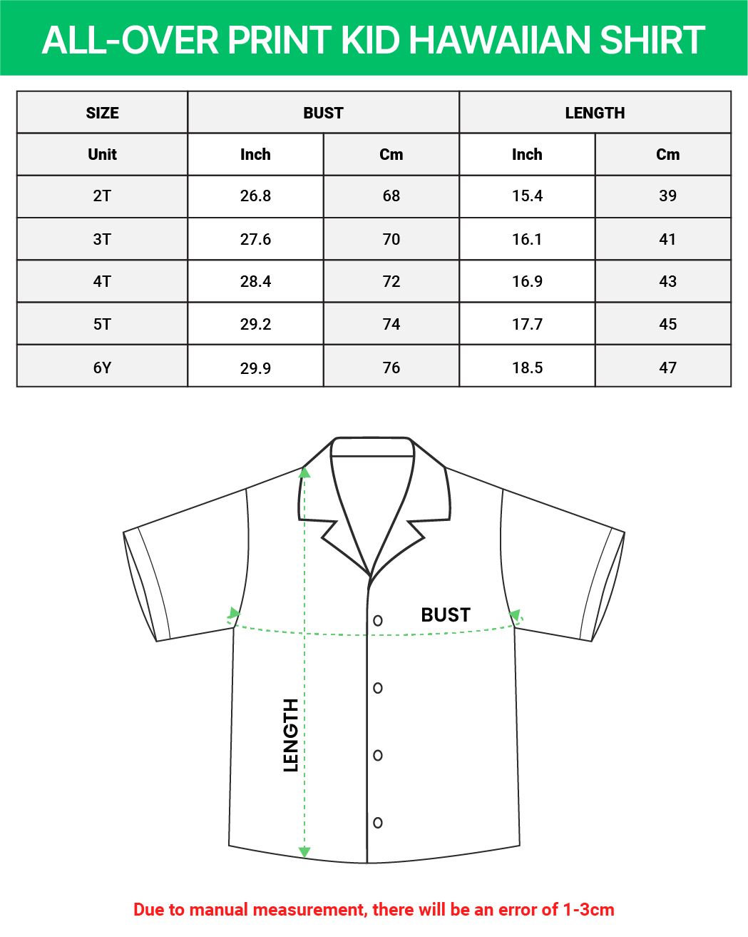 All-over Print Kid Hawaiian Shirt