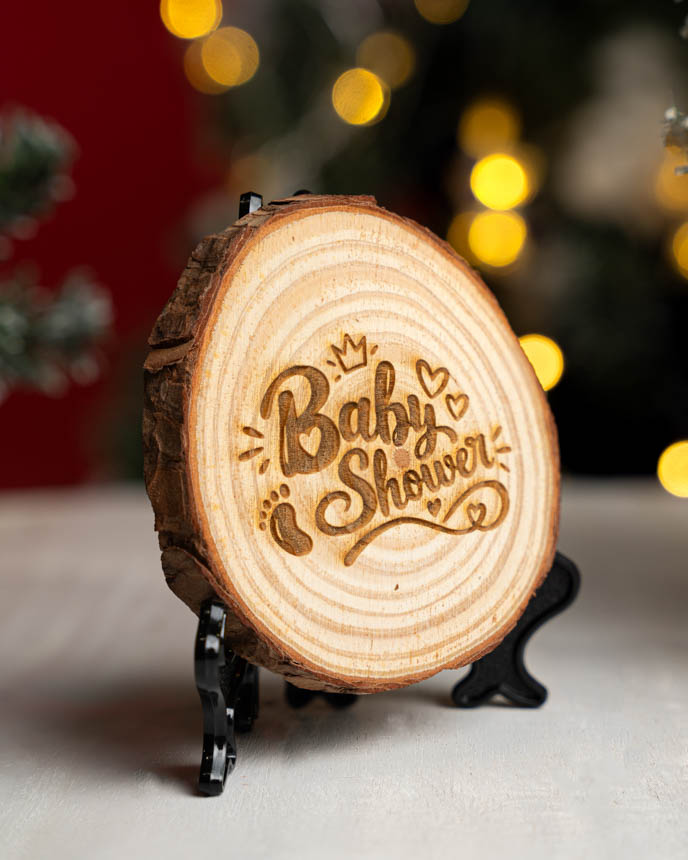Engraved Wood Slice