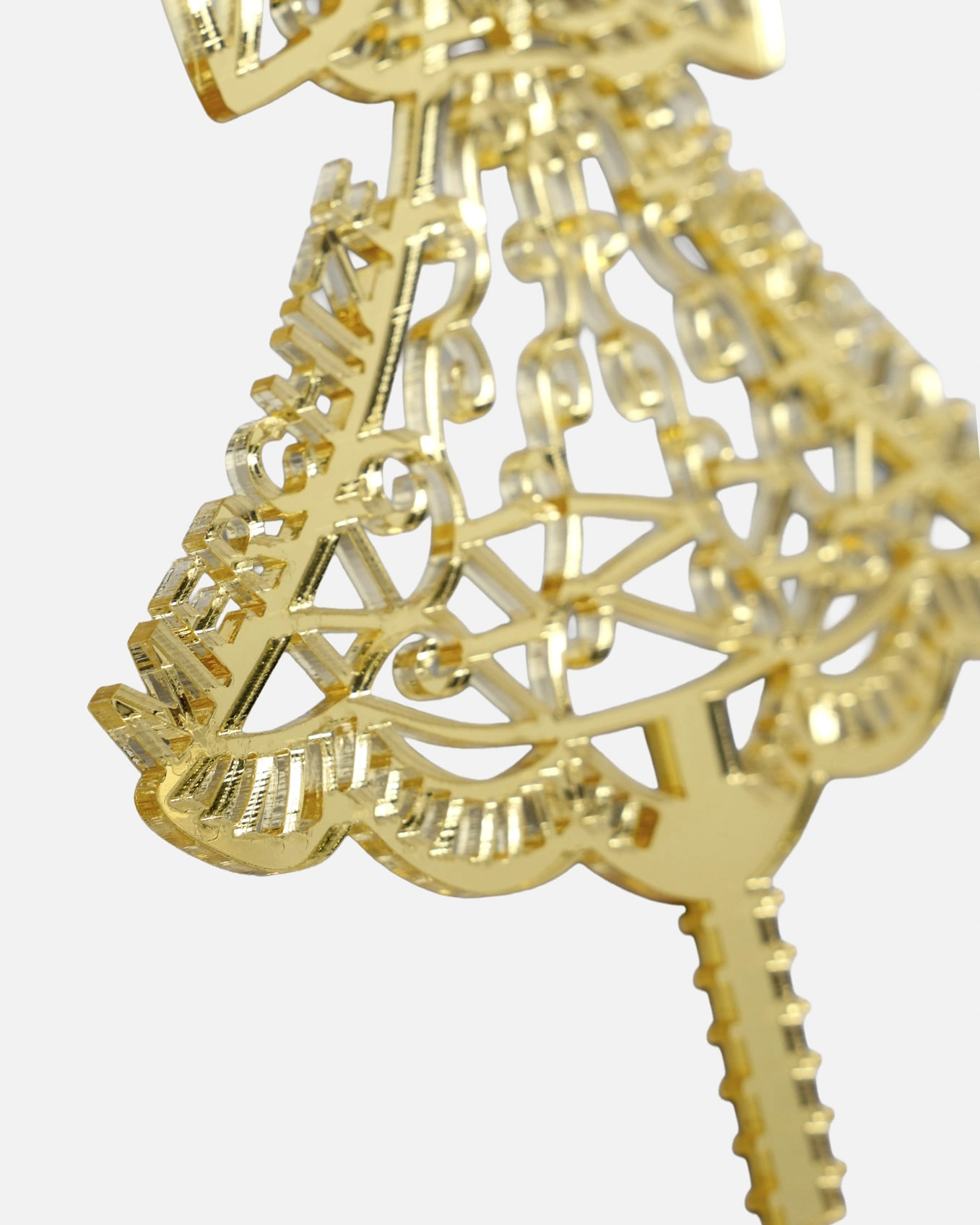 Custom Shape Acrylic Mirror Christmas Tree Topper