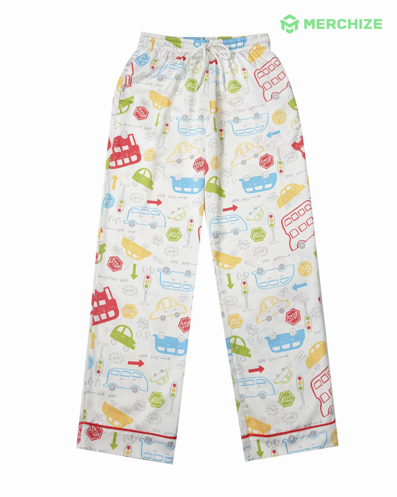 All-over Print Kid Satin Pajamas Set