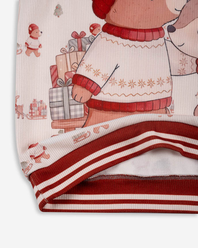 All-over Print Knitted V-Neck Vest