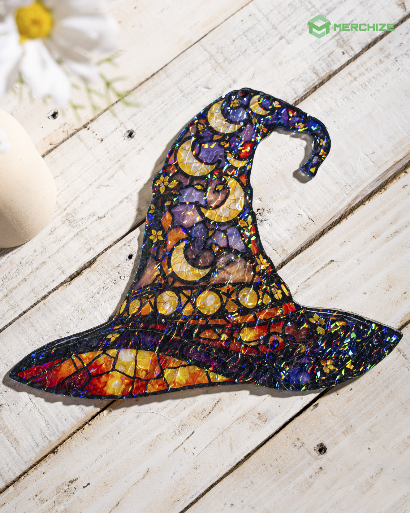 Custom Shape Wavy Hologram Suncatcher Ornament