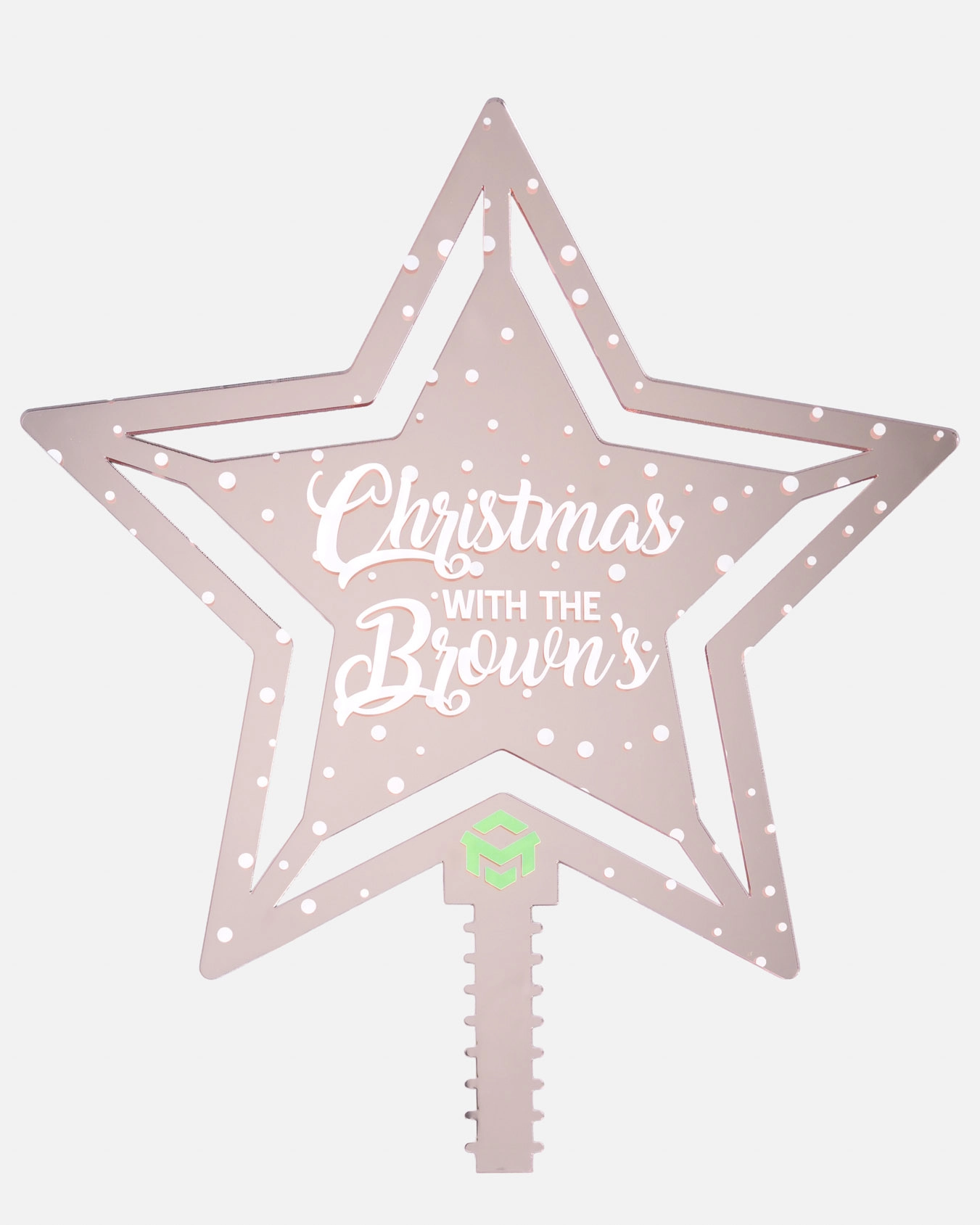 Custom Shape Acrylic Mirror Christmas Tree Topper