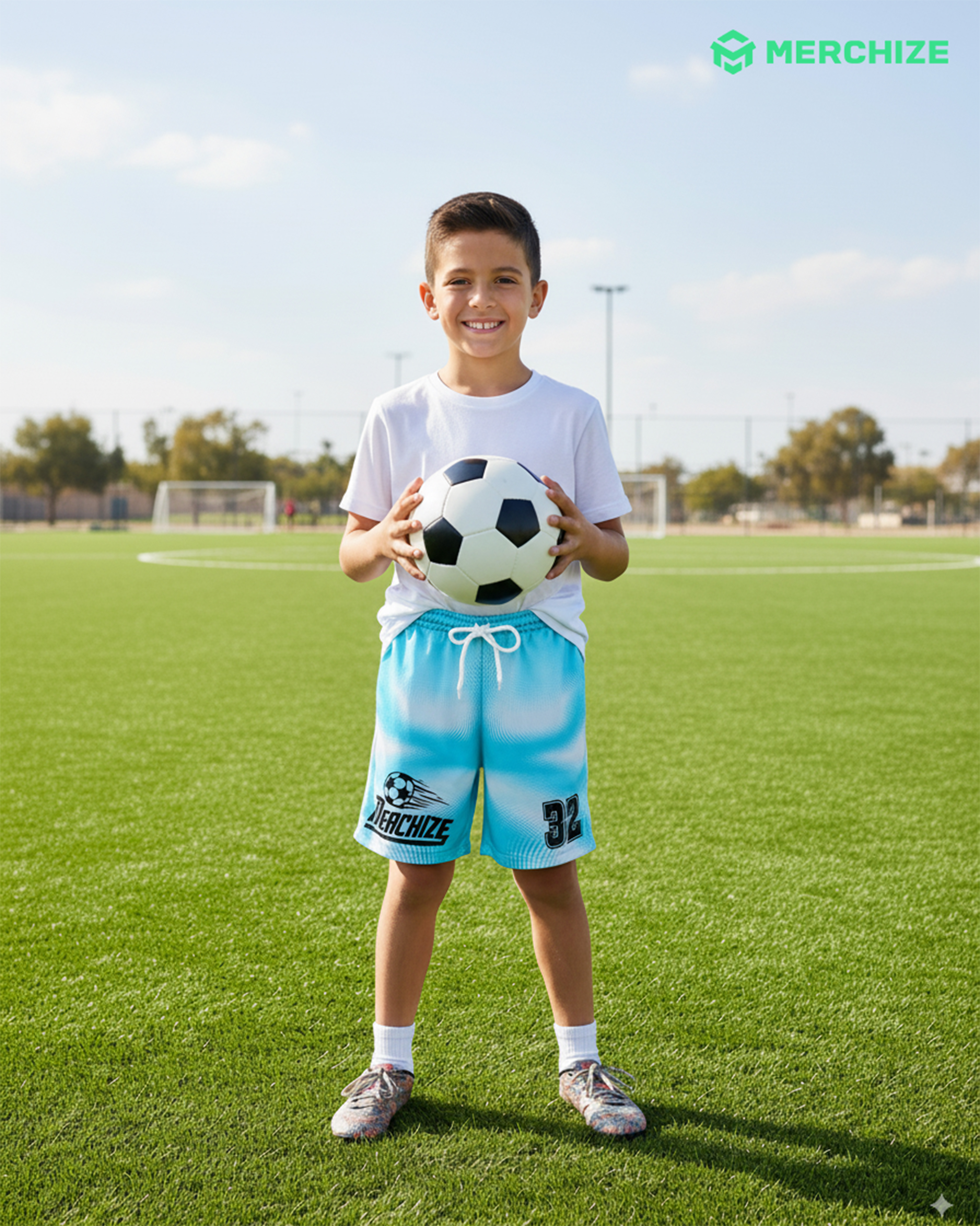 All-over Print Youth Soccer Jersey Shorts