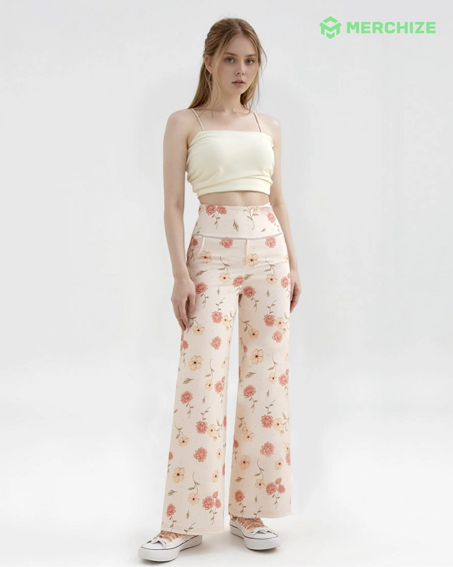 All-over Print Wide Leg Yoga Pants
