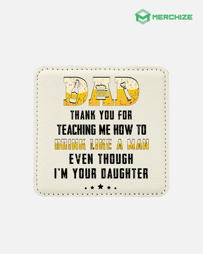 Square Leatherette Coaster (Made in US)