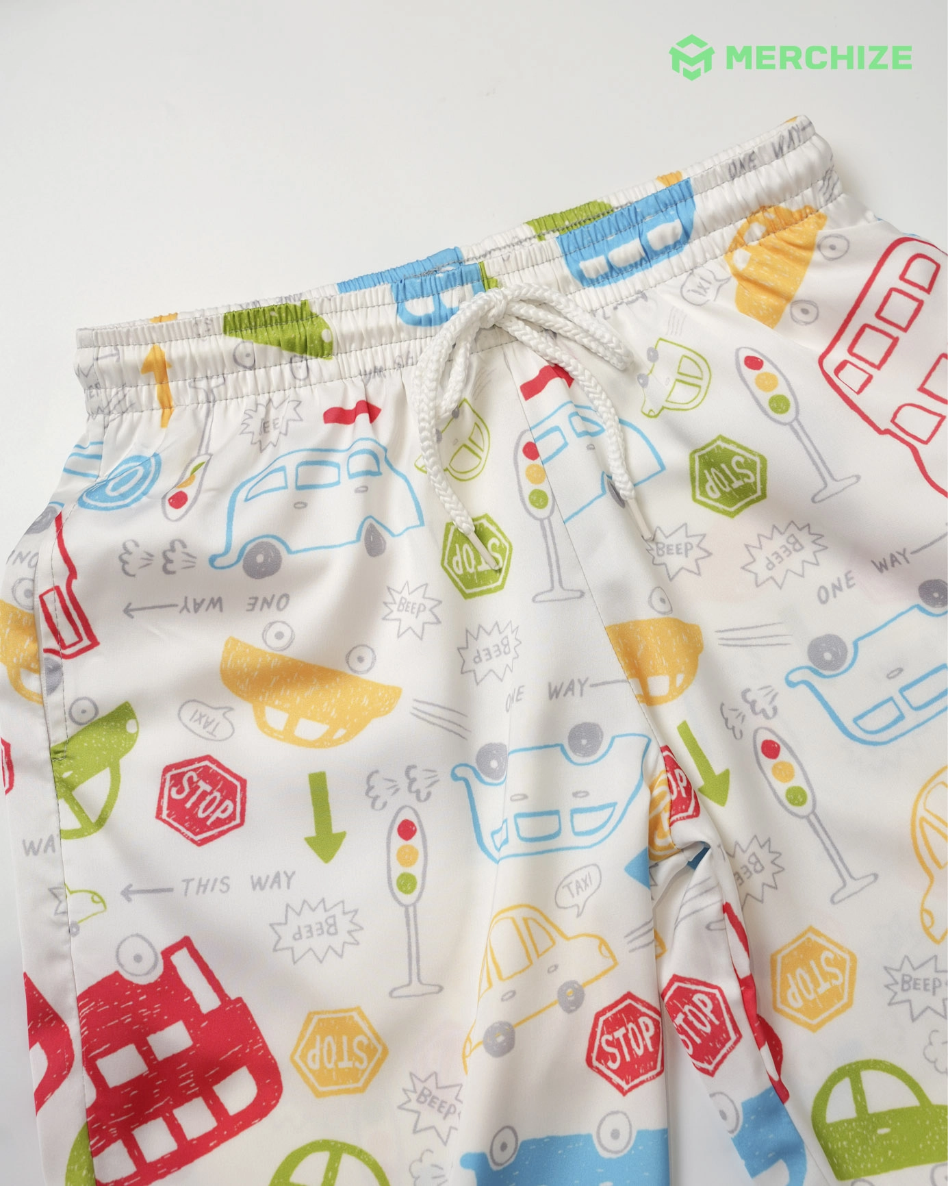 All-over Print Kid Satin Pajamas Set