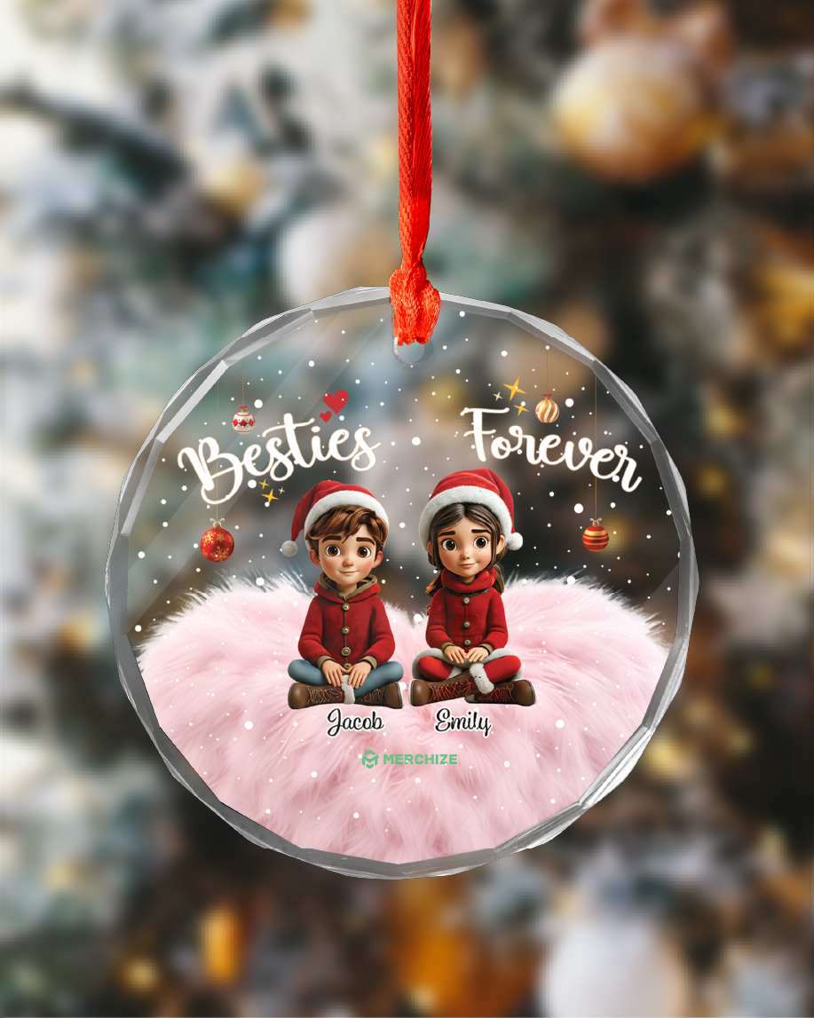 1-side Printed Glass Ornament (Made in US)