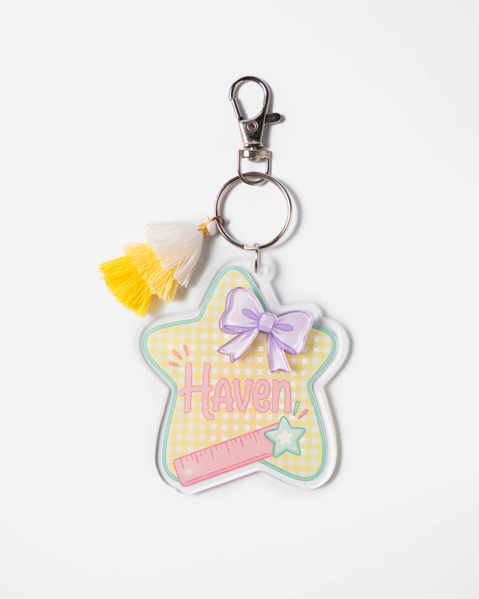 Custom Shape 2-Layer Clear Acrylic Tag With Tassel