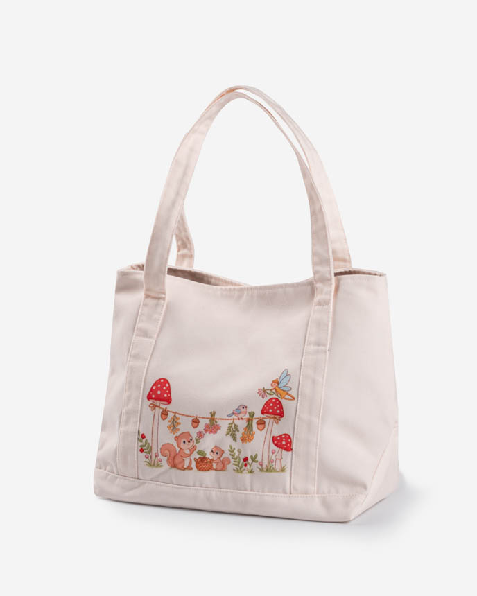 All-over Print Two-Tone Canvas Tote Bag