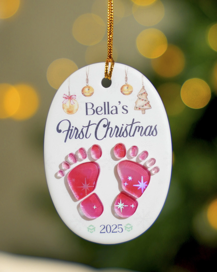 Ceramic and Hologram Ornament